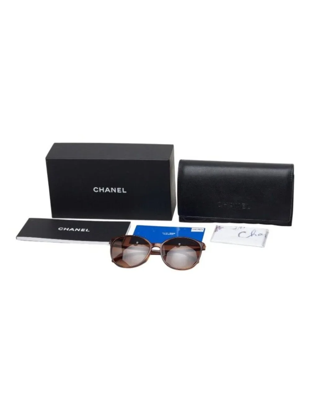 Chanel CC Logo Asian Fit Sunglasses Brown Acetate Eyewear
